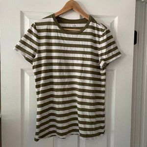 Gap 100% Organic Cotton Vintage T-Shirt Stripe Large Tall, Stripes